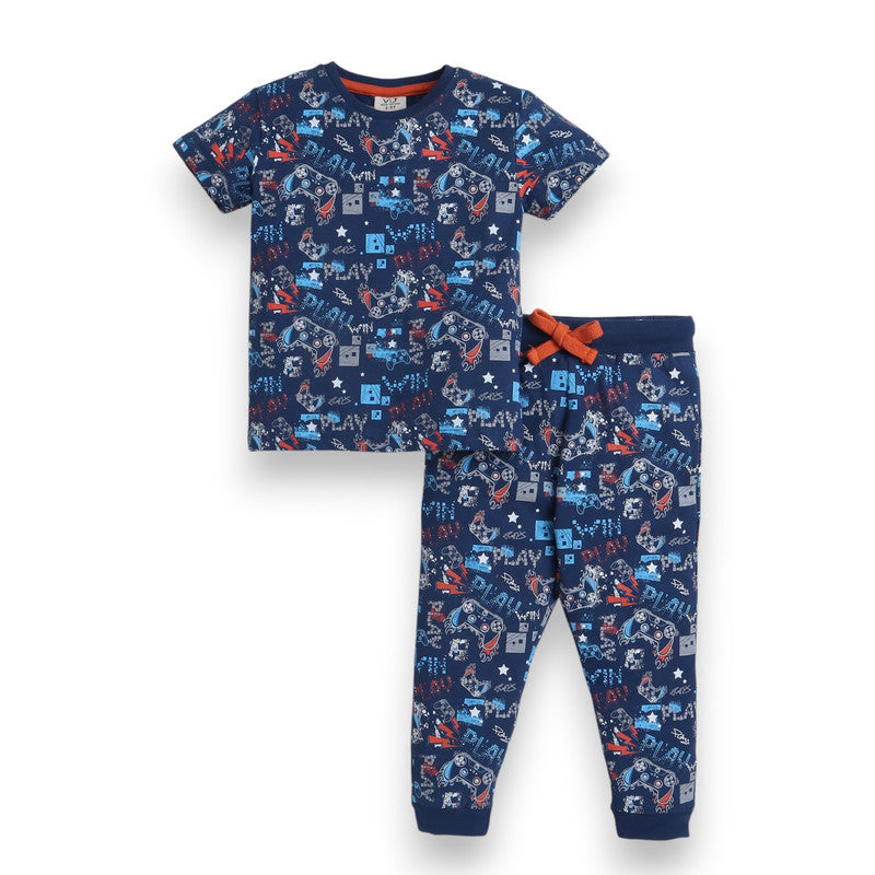 Victor and Jane - All-Over Printed T-shirt and Pyjama Set