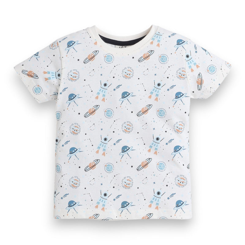 Victor and Jane - All-Over Printed T-shirt and Shorts Pyjama Set