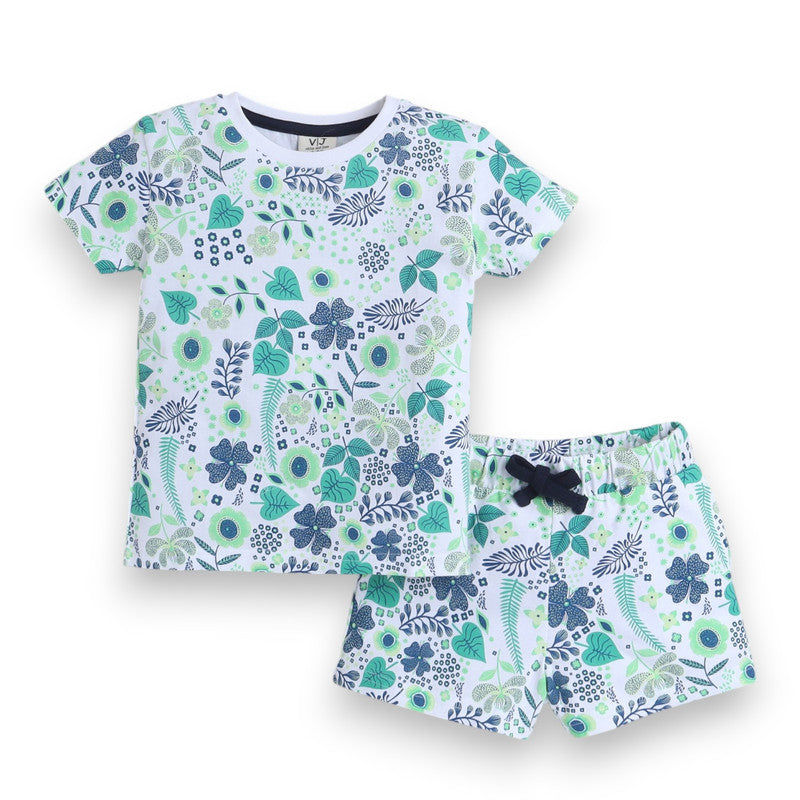 Victor and Jane - All-Over Printed T-shirt and Shorts Pyjama Set