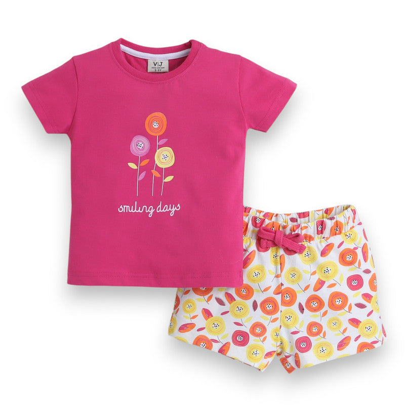 Victor and Jane - Printed T-shirt and Shorts Pyjama Set