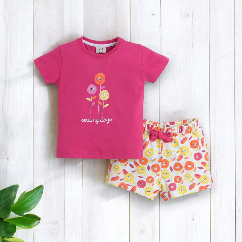 Victor and Jane - Printed T-shirt and Shorts Pyjama Set