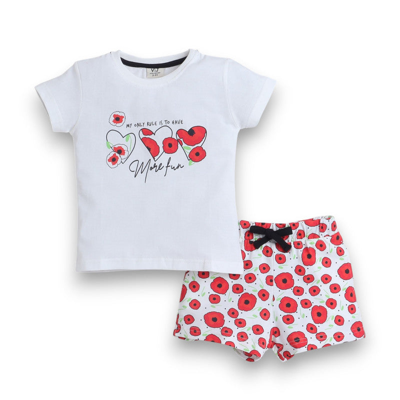 Victor and Jane - Printed T-shirt and Shorts Pyjama Set
