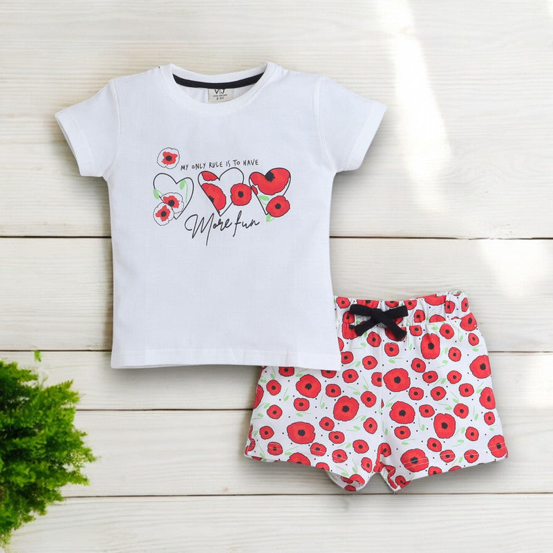 Victor and Jane - Printed T-shirt and Shorts Pyjama Set