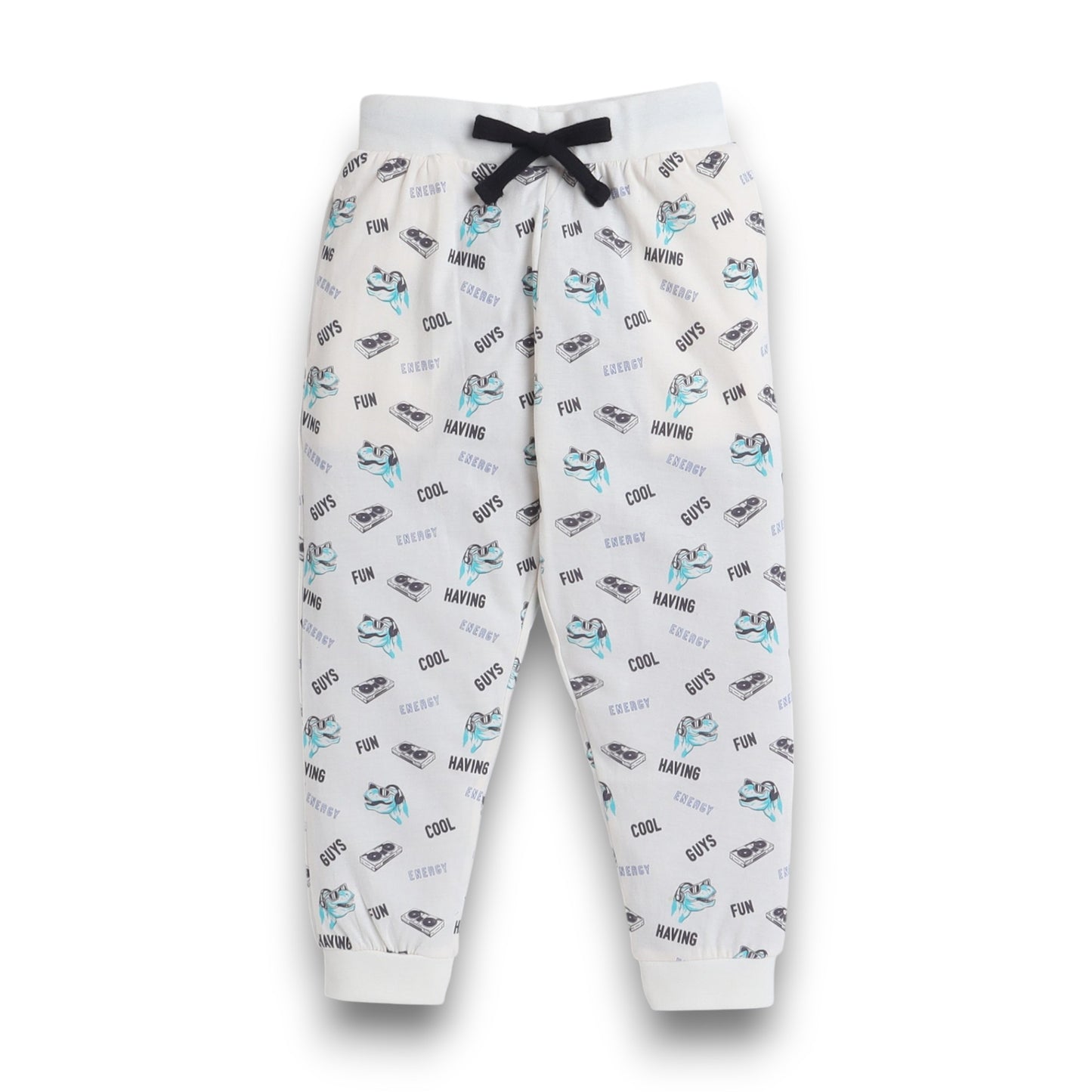 Victor and Jane - Printed T-shirt and Stripes Pyjama Set