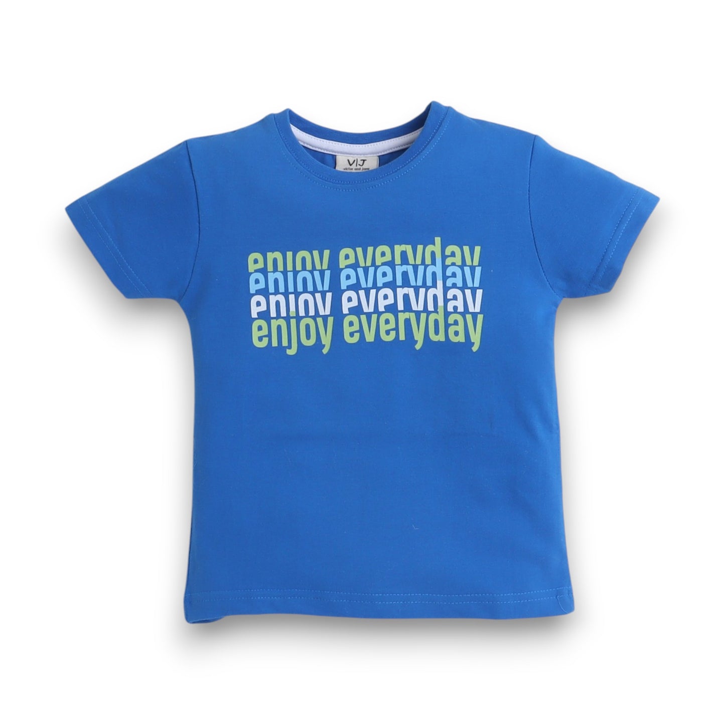 Victor and Jane - Printed T-shirt and Stripes Pyjama Set