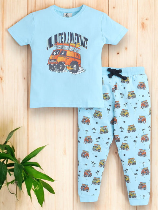Victor and Jane - Printed T-shirt and Pyjama Set