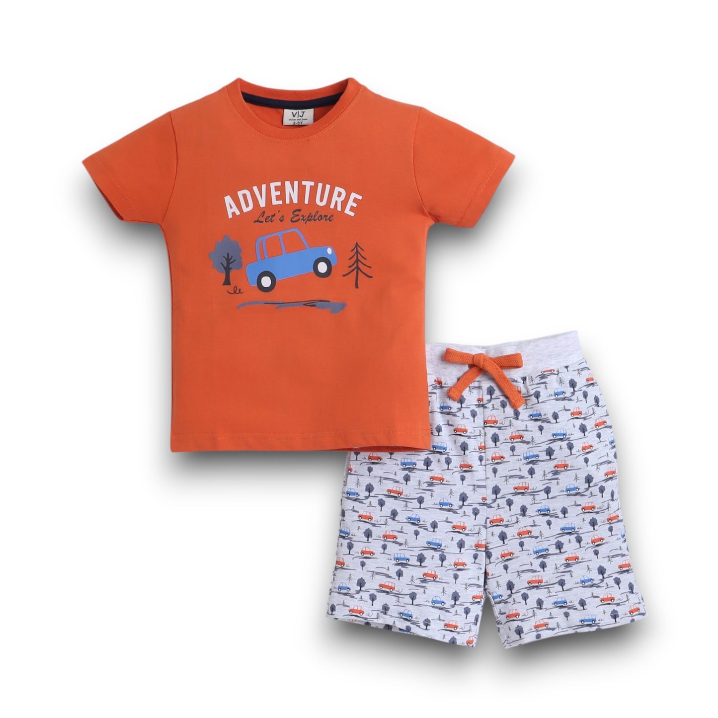 Victor and Jane - Printed T-shirt and Shorts Set