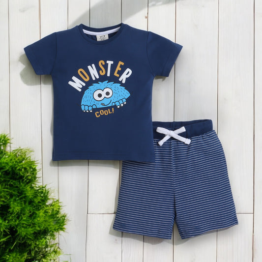Victor and Jane - Printed T-shirt and Shorts Set