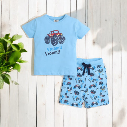 Victor and Jane - Printed T-shirt and Shorts Set