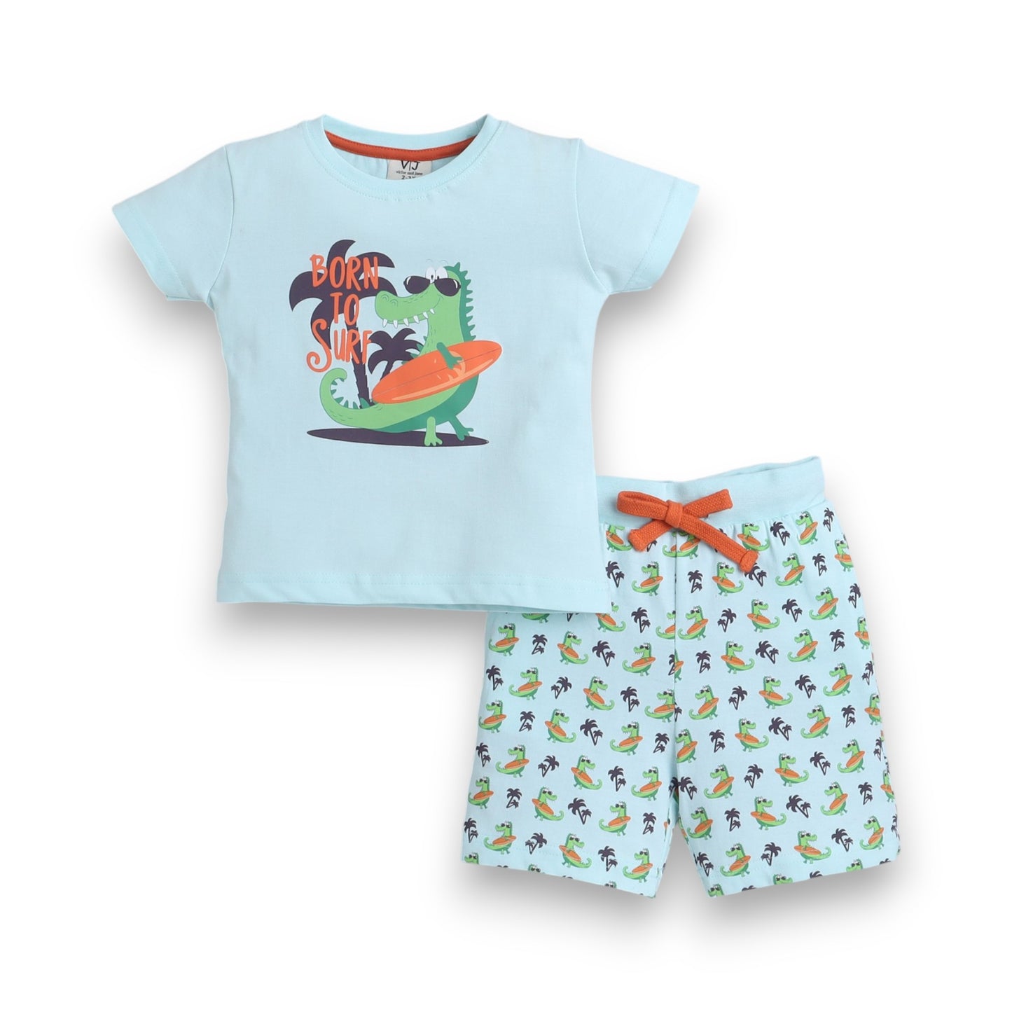 Victor and Jane - Printed T-shirt and Shorts Set