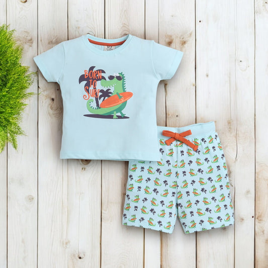 Victor and Jane - Printed T-shirt and Shorts Set