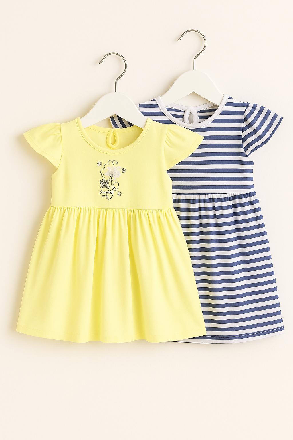 Victor and Jane - All-Over Printed Ruffle Dress (Pack of 2)