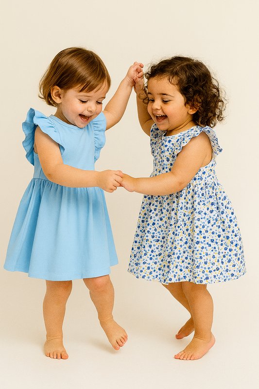 Victor and Jane - All-Over Printed Ruffle Dress (Pack of 2)