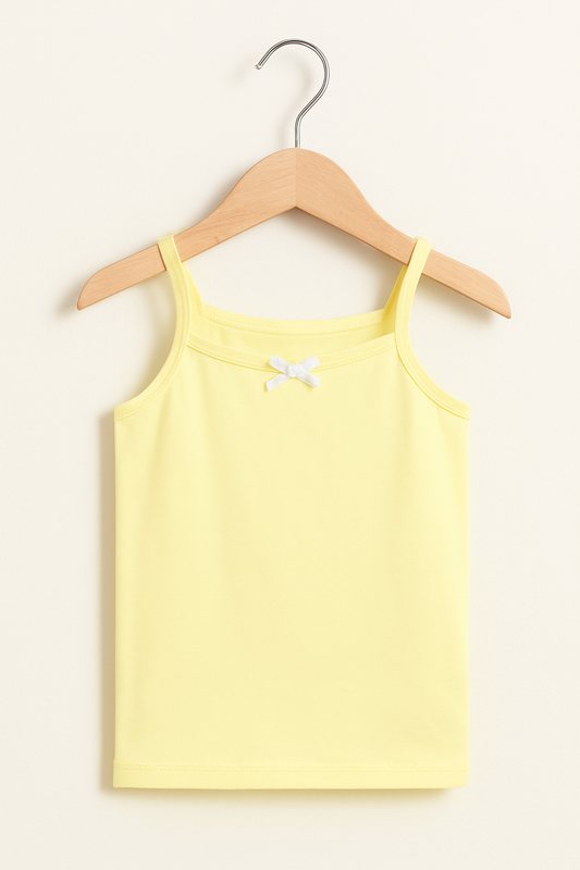 3-Pack Girls' Cotton Camisoles – Pastel Spaghetti Strap Essentials
