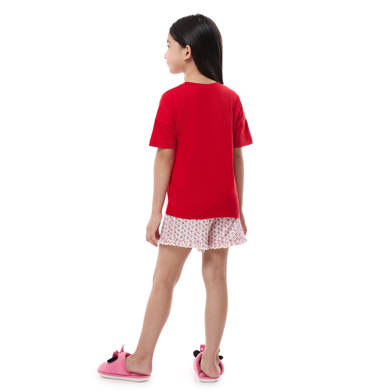 Victor and Jane Girls' PJ Set – Soft Shorts and Top Sleepwear Set 2-3YRS