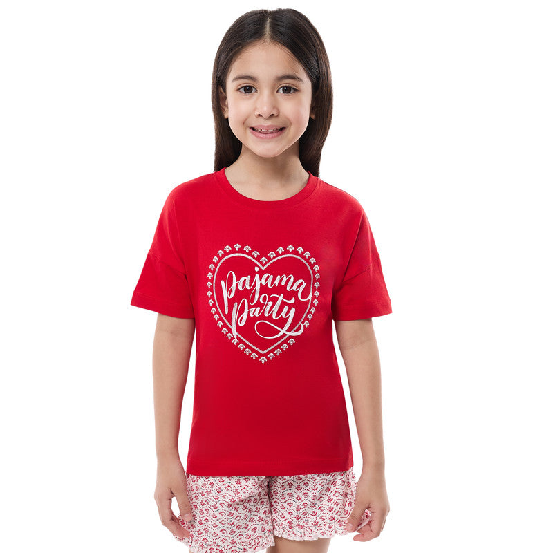 Victor and Jane Girls' PJ Set – Soft Shorts and Top Sleepwear Set 2-3YRS