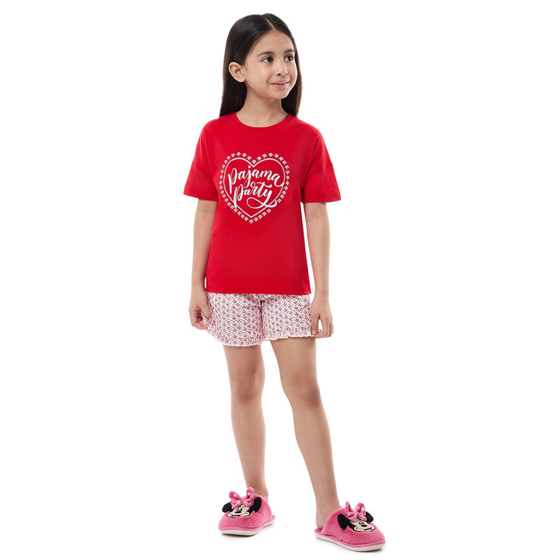 Victor and Jane Girls' PJ Set – Soft Shorts and Top Sleepwear Set 2-3YRS