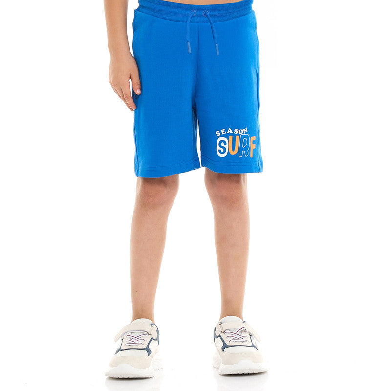 Victor and Jane Classic Royal Blue Cotton T-Shirt & Pull-On Shorts Set
