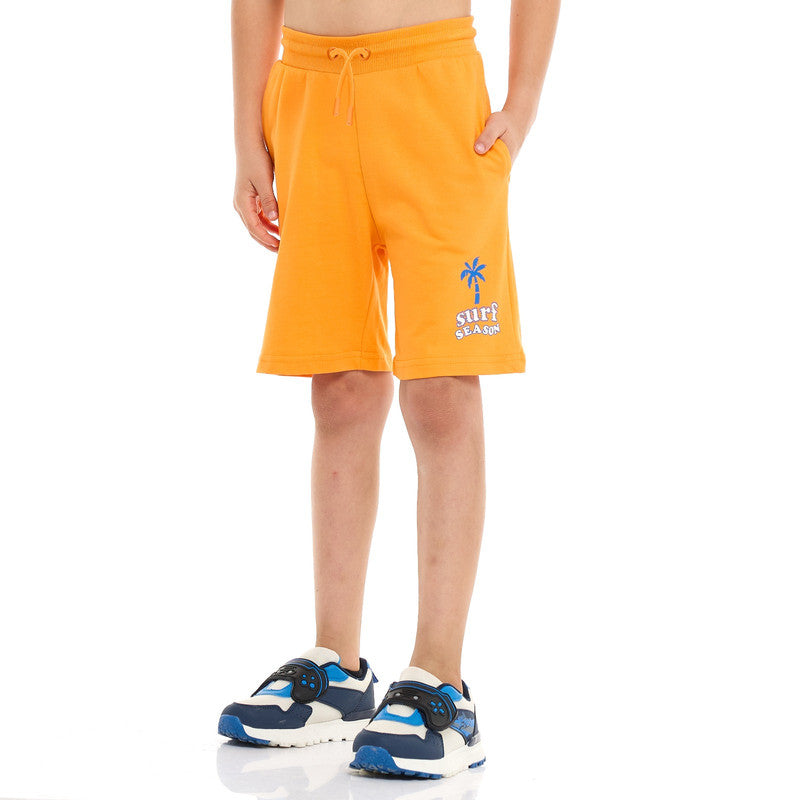 Victor and Jane Classic Royal Blue Cotton T-Shirt & Pull-On Shorts Set