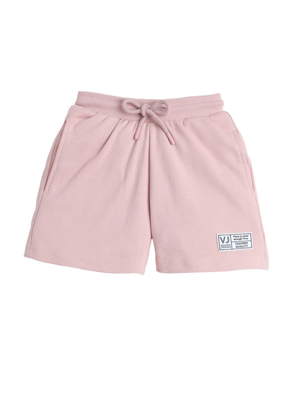 Boys Cotton Interlock Tee & Shorts Set – Peach