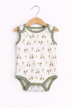 Baby Boys Sleeveless Interactive Printed Bodysuits “ Pack Of 3