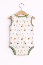 Baby Boys Sleeveless Interactive Printed Bodysuits “ Pack Of 3