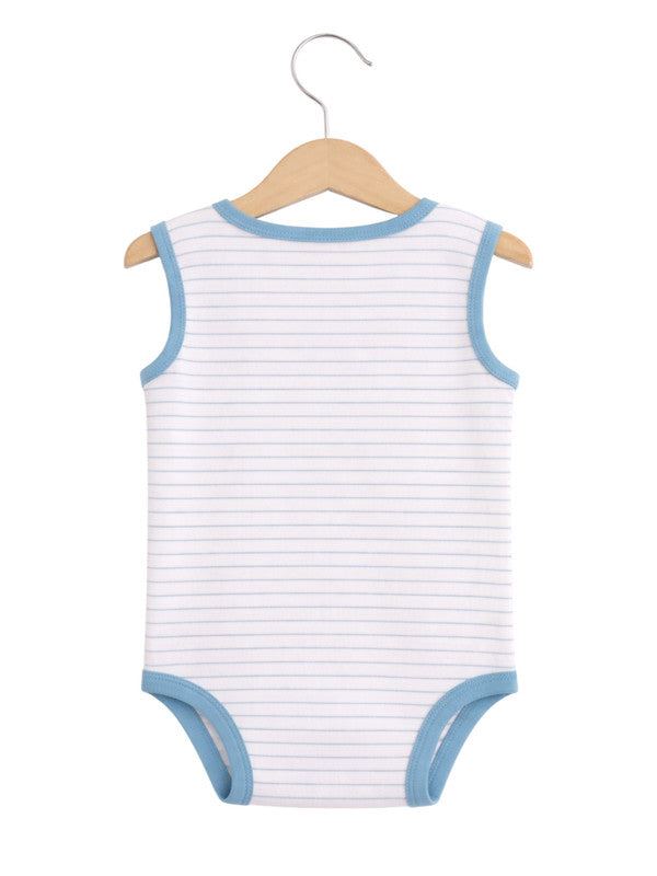 Baby Boys Sleeveless Interactive Dino Print Bodysuits “ Pack Of 3