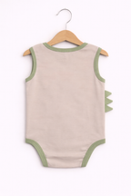 Baby Boys Sleeveless Interactive Crocodile Print Bodysuits “ Pack Of 3