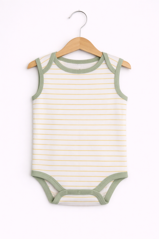Baby Boys Sleeveless Interactive Crocodile Print Bodysuits “ Pack Of 3