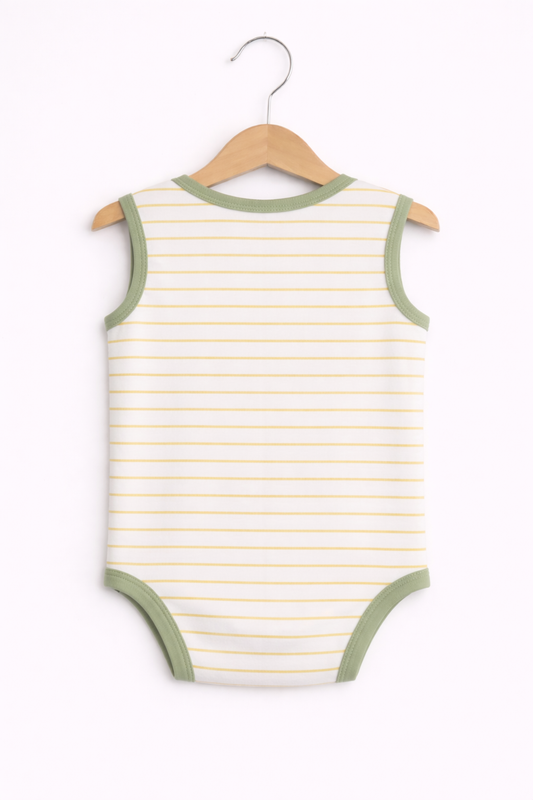 Baby Boys Sleeveless Interactive Crocodile Print Bodysuits “ Pack Of 3