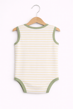 Baby Boys Sleeveless Interactive Crocodile Print Bodysuits “ Pack Of 3
