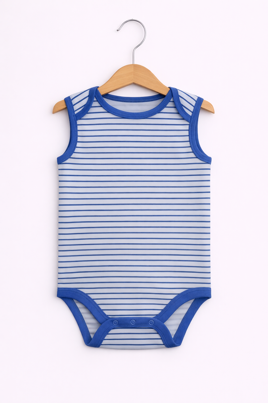 Baby Boys Interactive Sleeveless Shark Print Bodysuits “ Pack Of 3