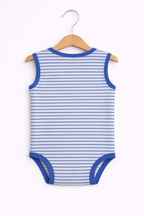 Baby Boys Interactive Sleeveless Shark Print Bodysuits “ Pack Of 3