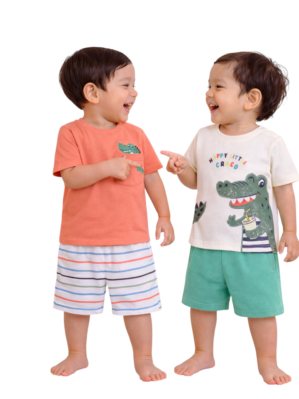 Boys Dinosaur Print Cotton T-Shirt & Shorts Set “ Summer Daywear