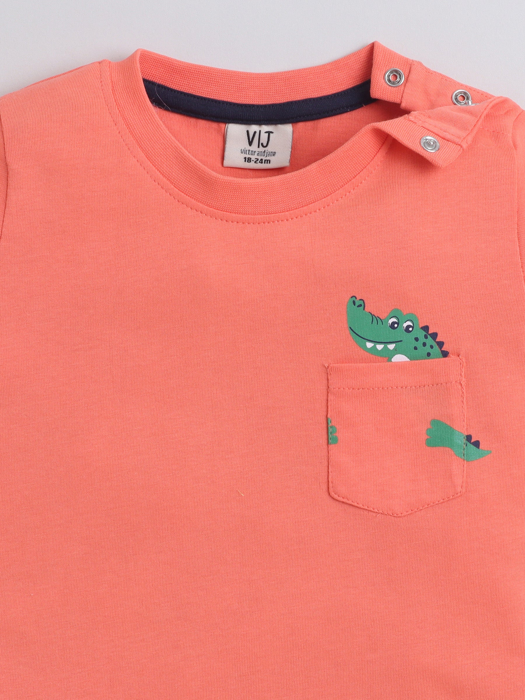 Boys Dinosaur Print Cotton T-Shirt & Shorts Set “ Summer Daywear