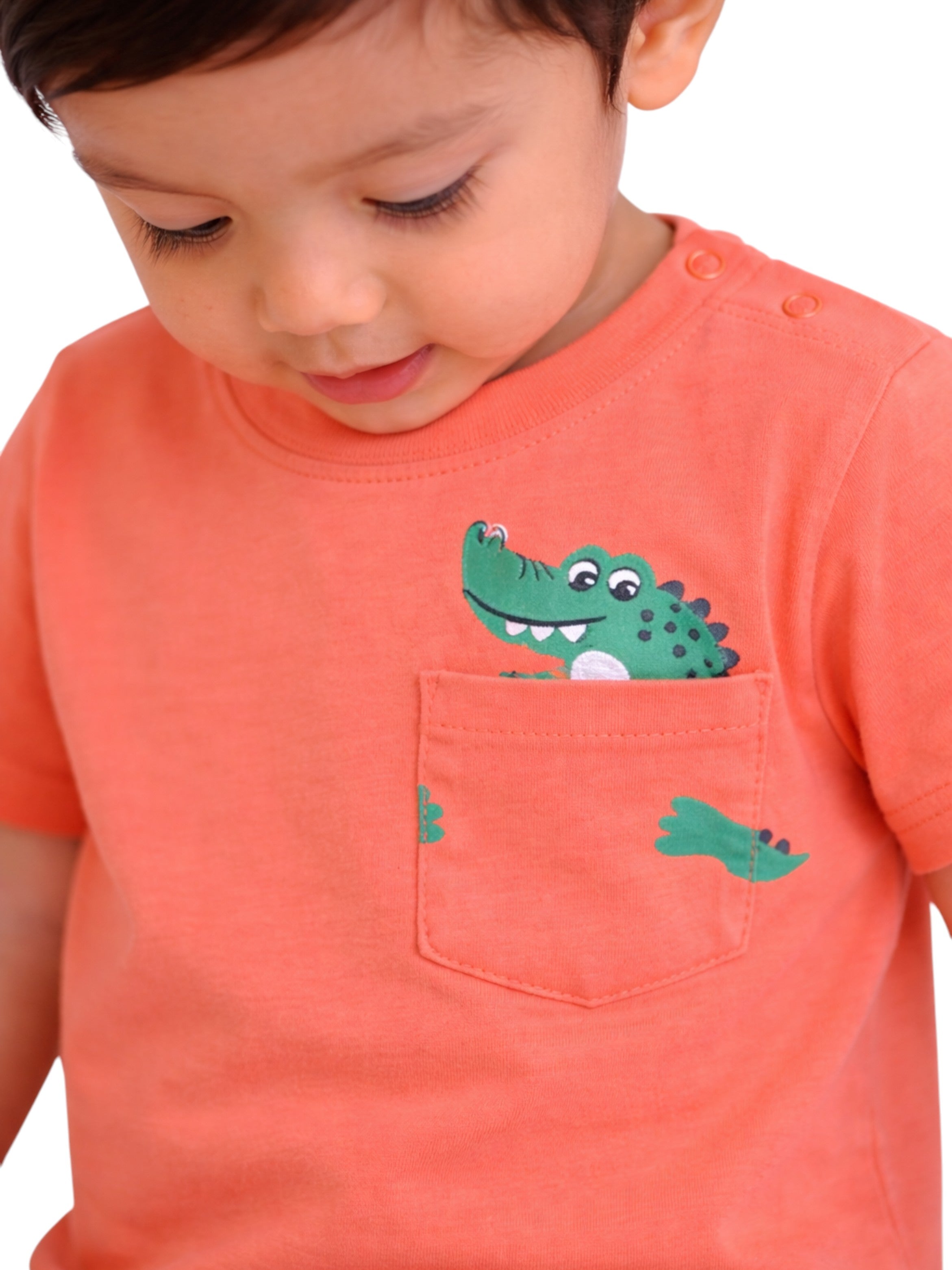 Boys Dinosaur Print Cotton T-Shirt & Shorts Set “ Summer Daywear