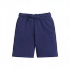 victor and jane boys navy blue cotton shorts with an elasticated drawstring waistband and side pockets