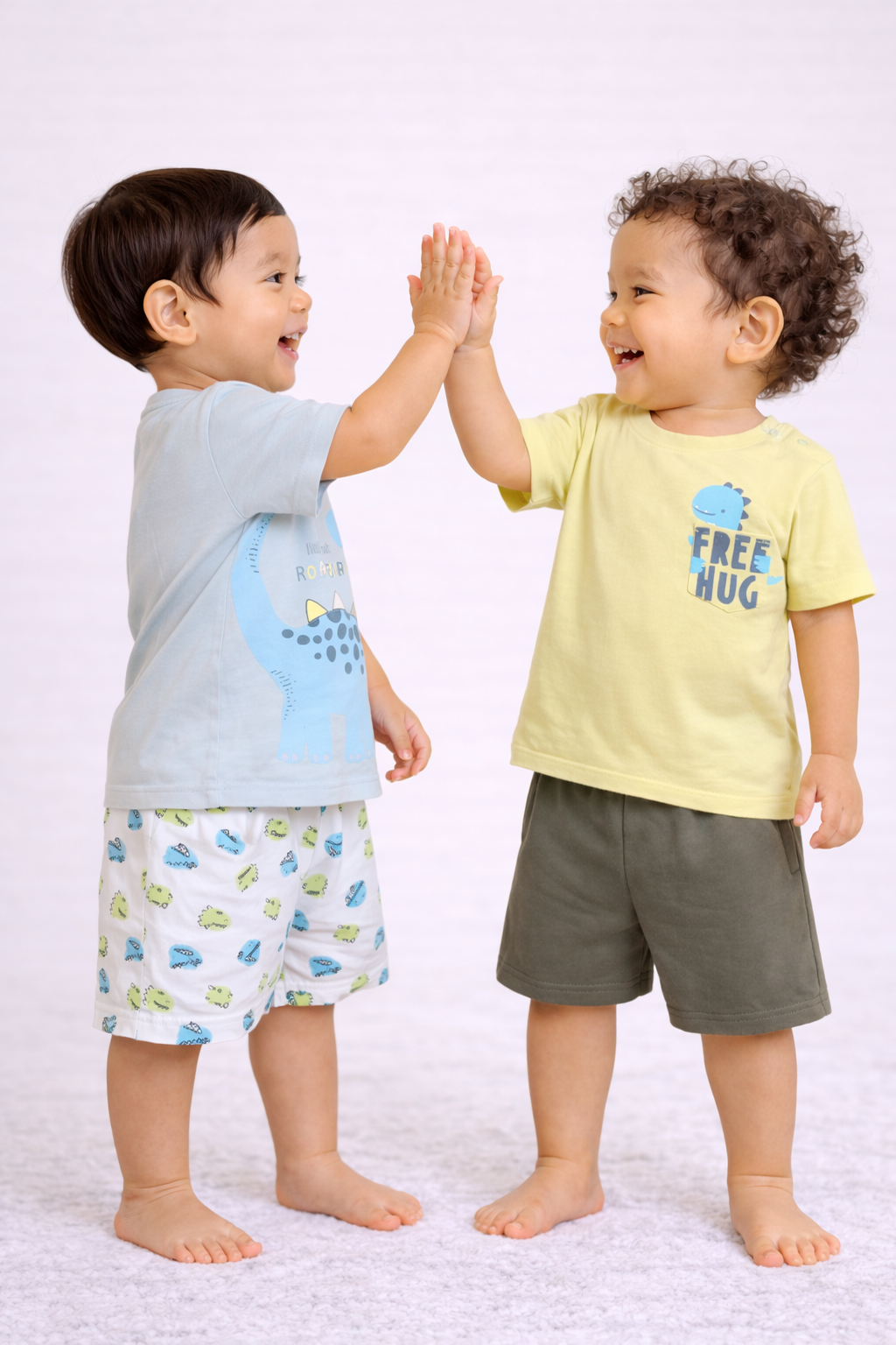 Boys Graphic Print Cotton T-Shirt & Shorts Set “ Summer Daywear