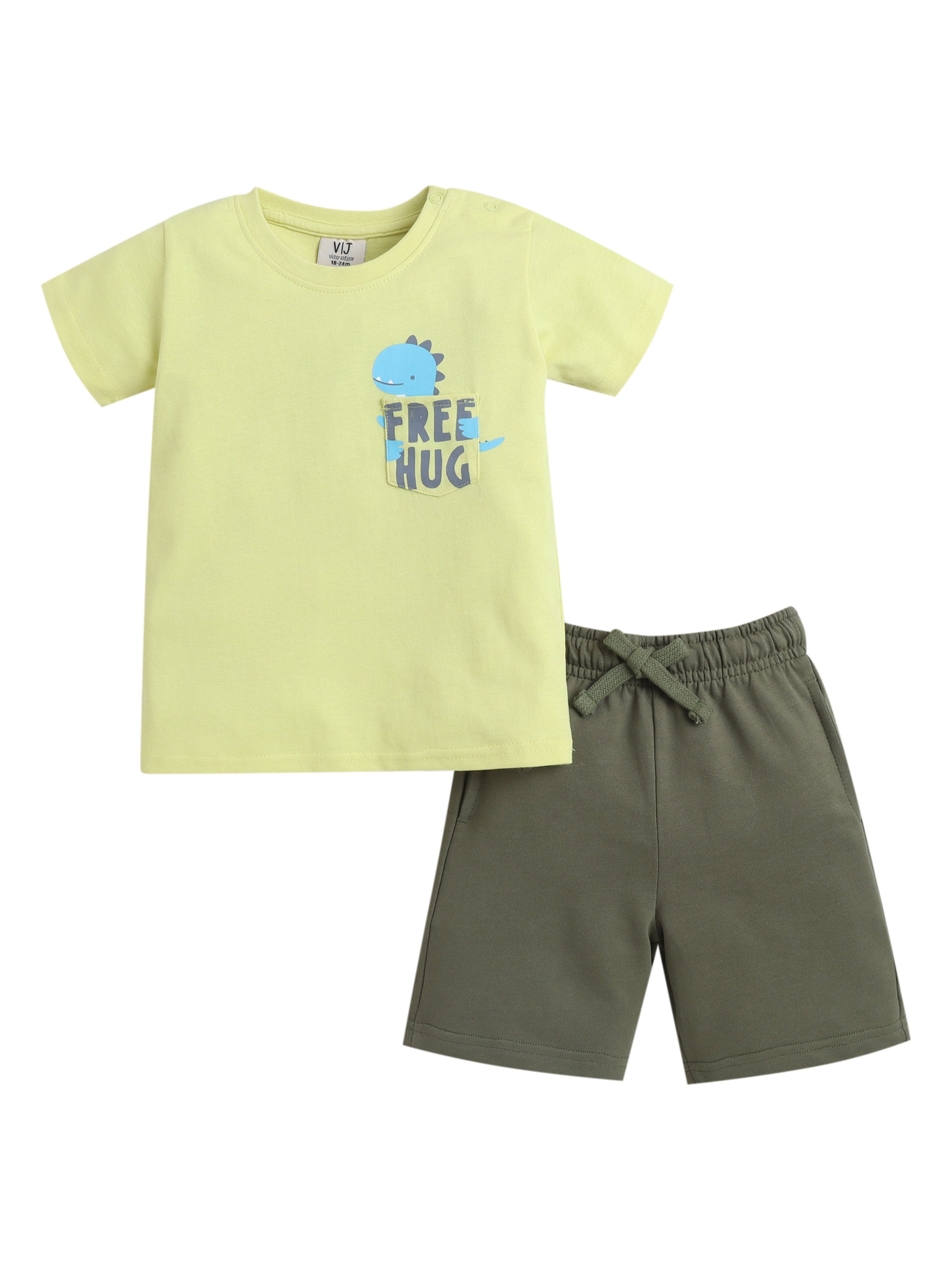 Boys Graphic Print Cotton T-Shirt & Shorts Set “ Summer Daywear