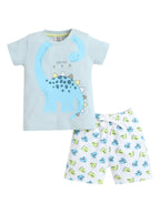 Boys Graphic Print Cotton T-Shirt & Shorts Set “ Summer Daywear