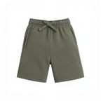 victor and jane boys olive green cotton jersey shorts with an elasticated drawstring waistband