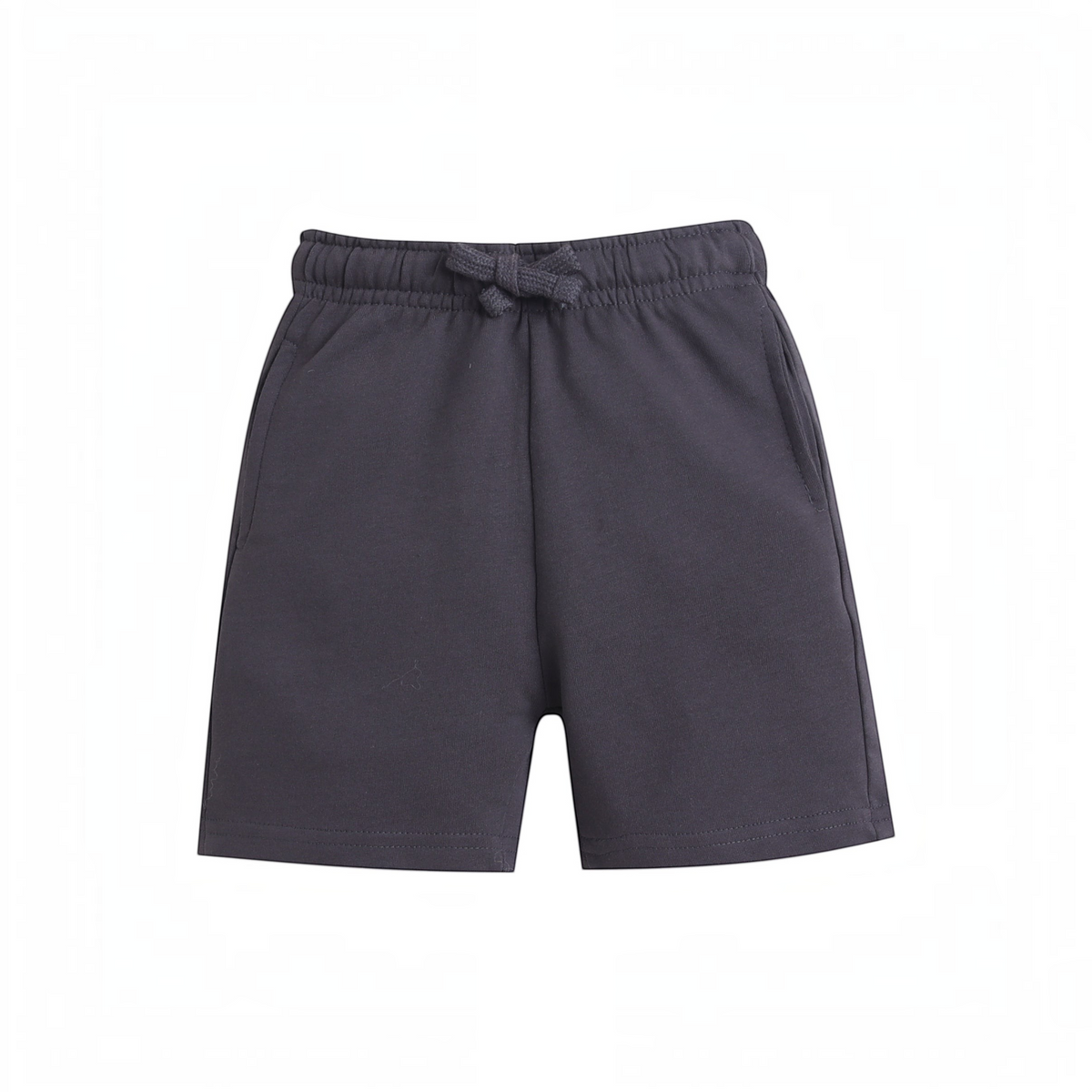 victor and jane baby boys charcoal grey cotton jersey shorts with an elasticated drawstring waistband
