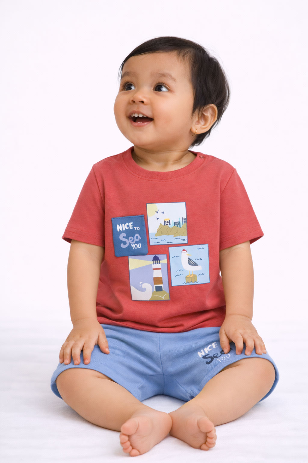 Infant Boys’ 2-Piece Set “ Interactive Flip-Graphic Tee & Shorts