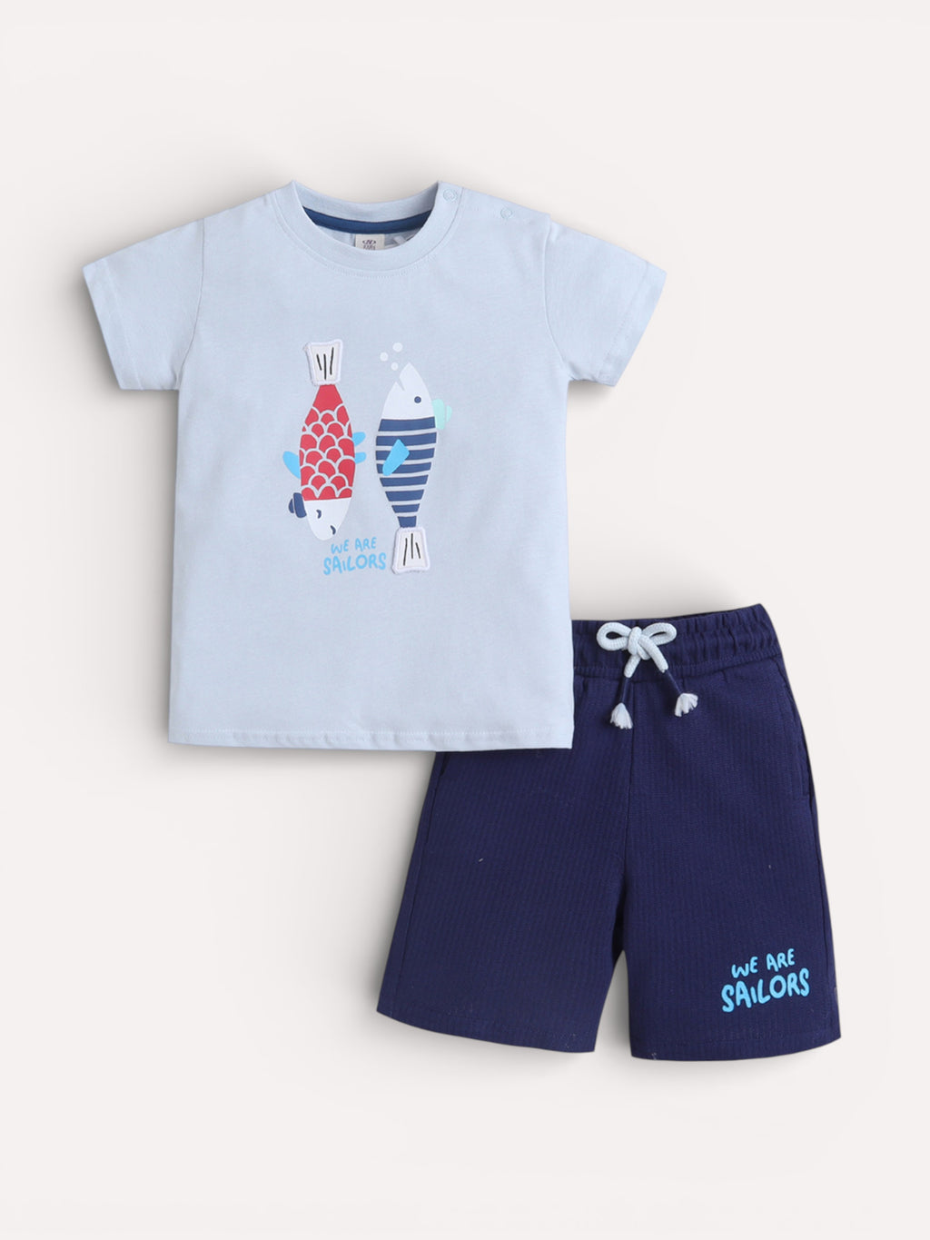 Infant Boys’ 2-Piece Set “ Fish Print T-Shirt & Drawstring Shorts