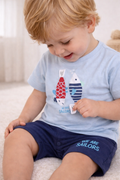 Infant Boys’ 2-Piece Set “ Fish Print T-Shirt & Drawstring Shorts