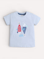 Infant Boys’ 2-Piece Set “ Fish Print T-Shirt & Drawstring Shorts
