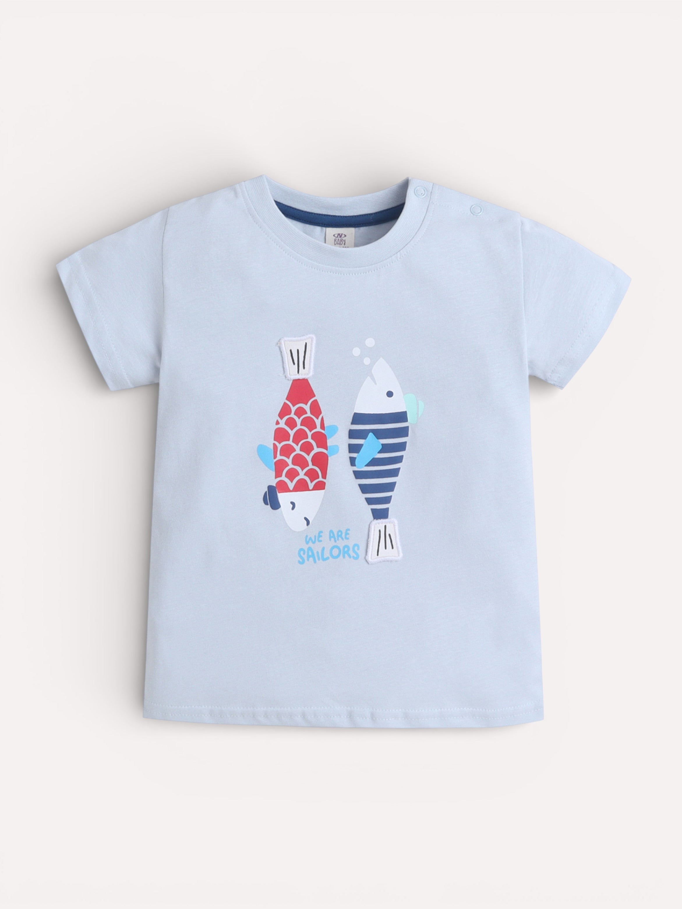 Infant Boys’ 2-Piece Set “ Fish Print T-Shirt & Drawstring Shorts