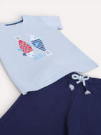 Infant Boys’ 2-Piece Set “ Fish Print T-Shirt & Drawstring Shorts