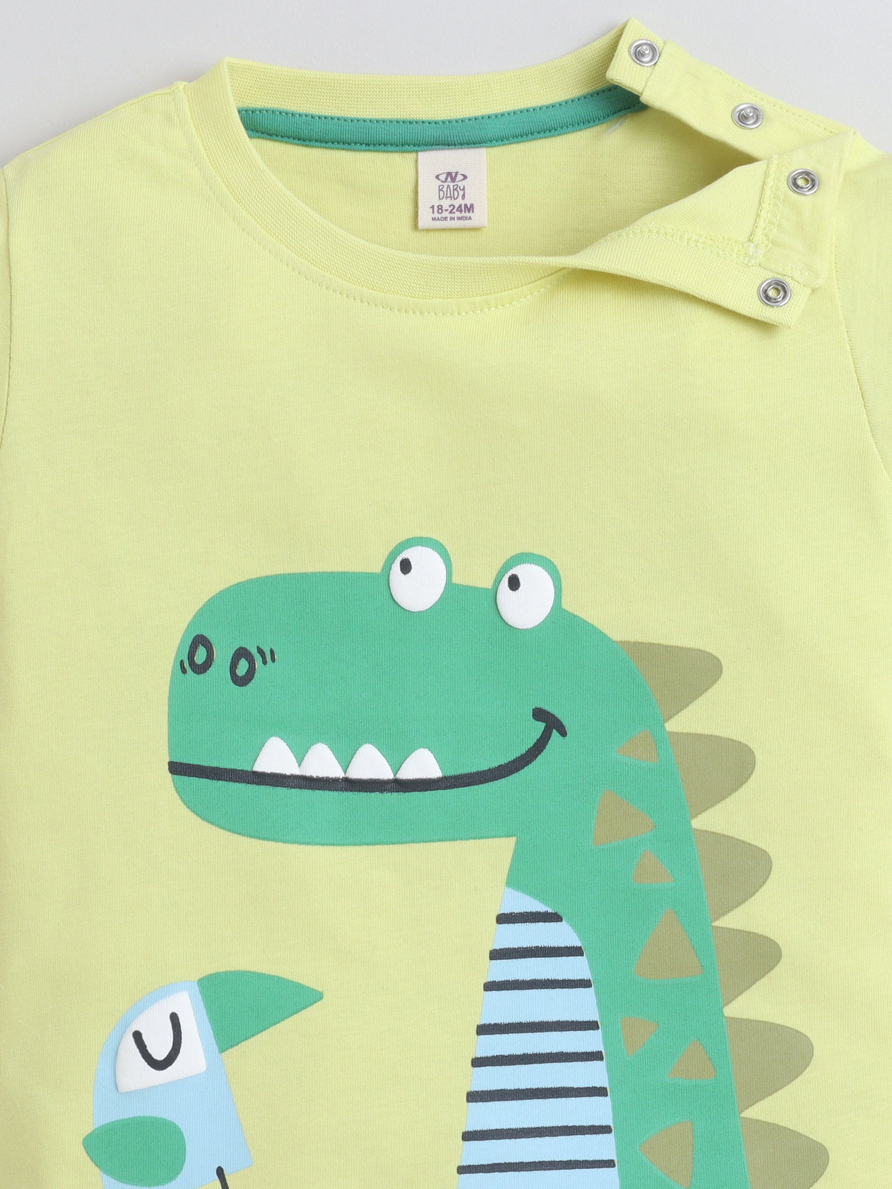 Infant Boys’ 2-Piece Set “ Crocodile Graphic T-Shirt & Drawstring Shorts