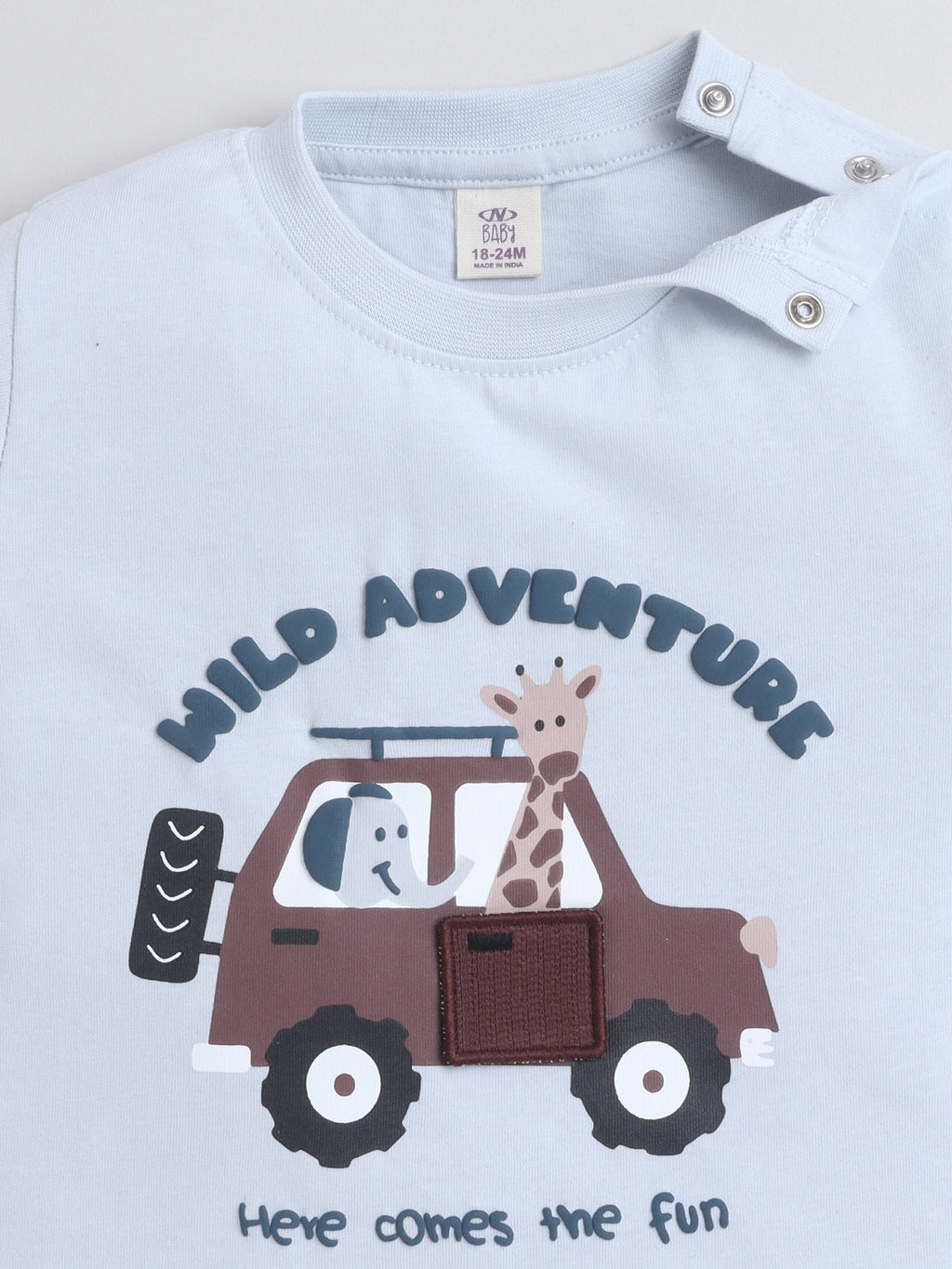 Infant Boys’ 2-Piece Set “ Œwild Adventure” Interactive Car Door Tee & Shorts